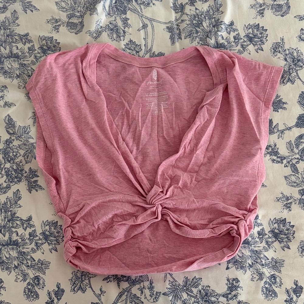 FP Movement by Free People Pink Twist Front Tee